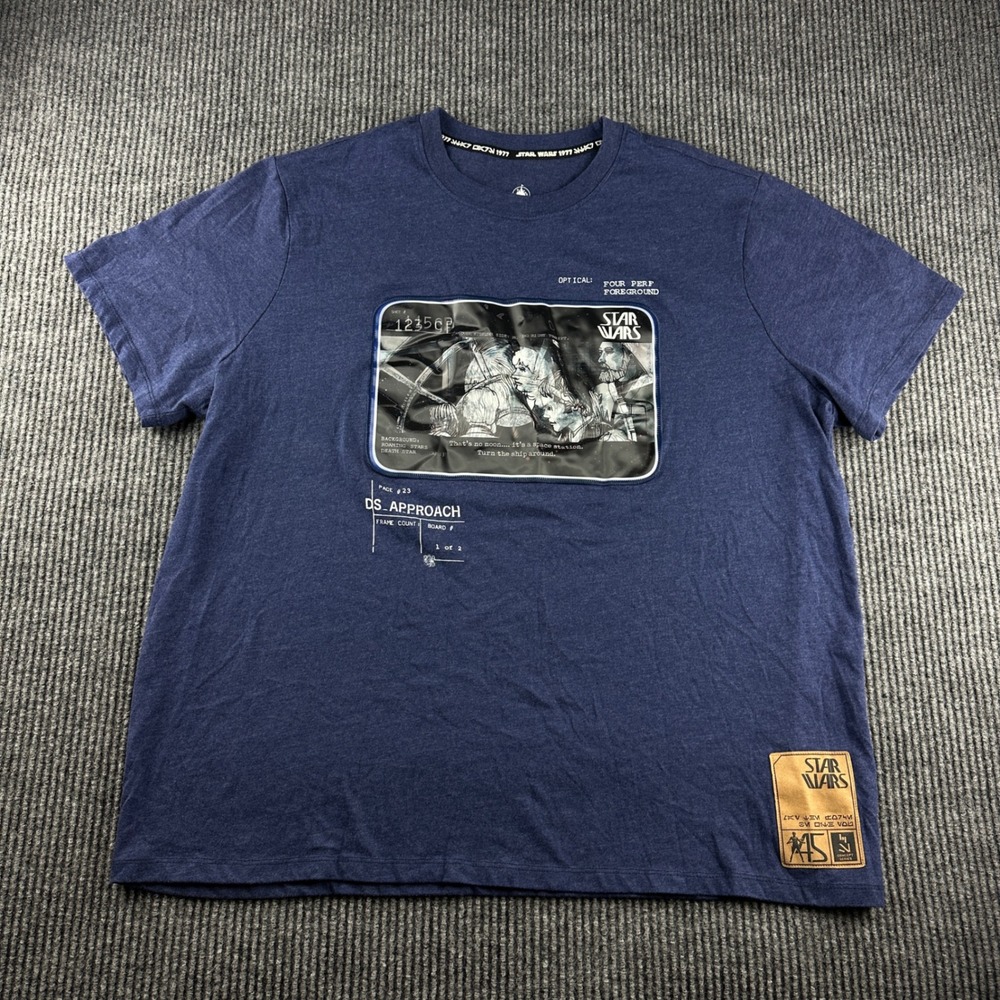 Disney Star Wars Concept Series T-Shirt Mens XL Navy Blue Death Star Graphic